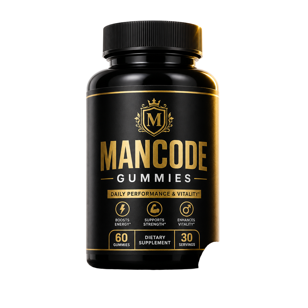 Frasco de MANCODE Gummies edición México con 60 gomitas